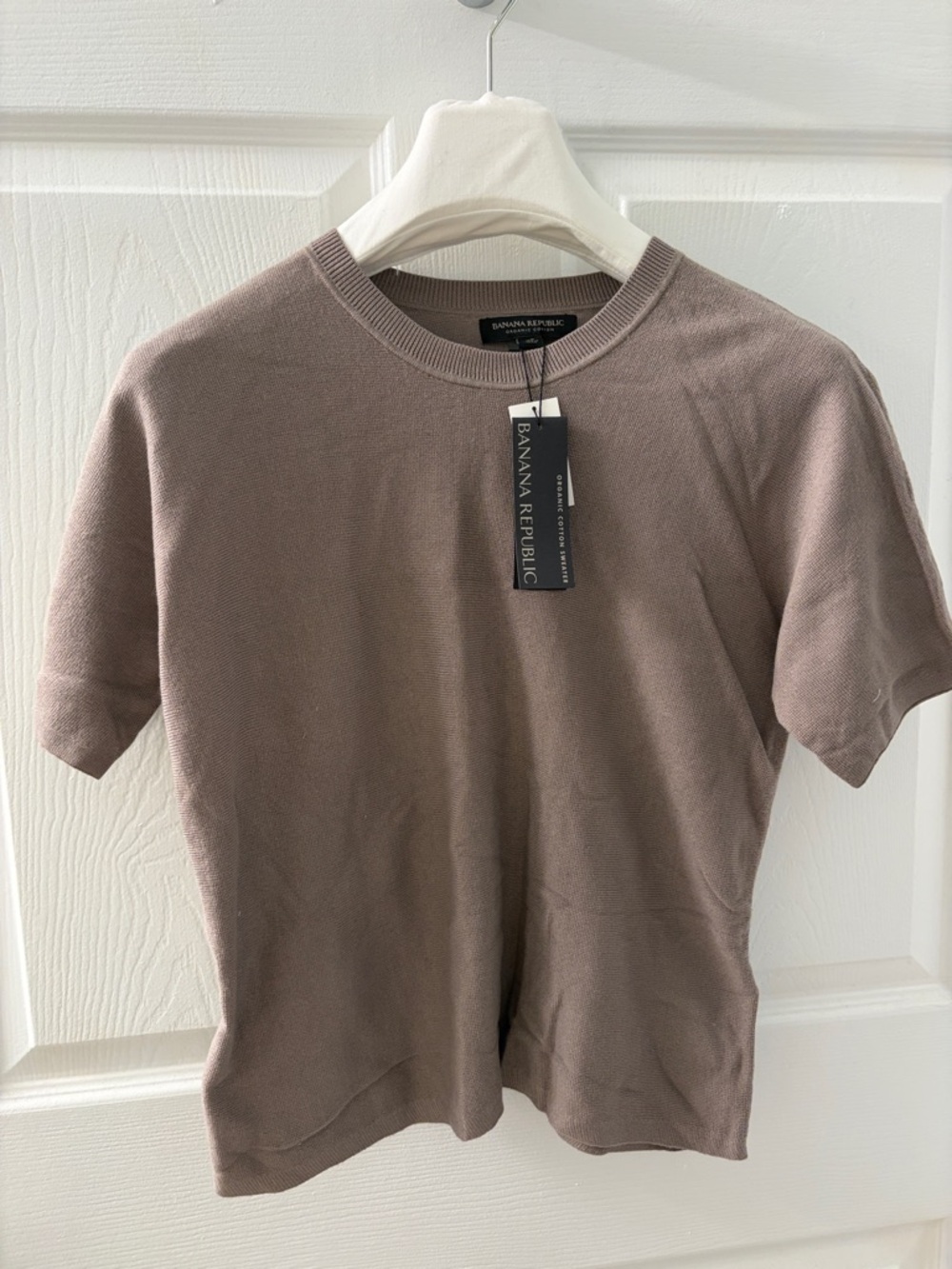 Banana Republic Women’s Short-Sleeve Organic Cotton Knit Tee Sweater XS NWT